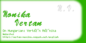 monika vertan business card